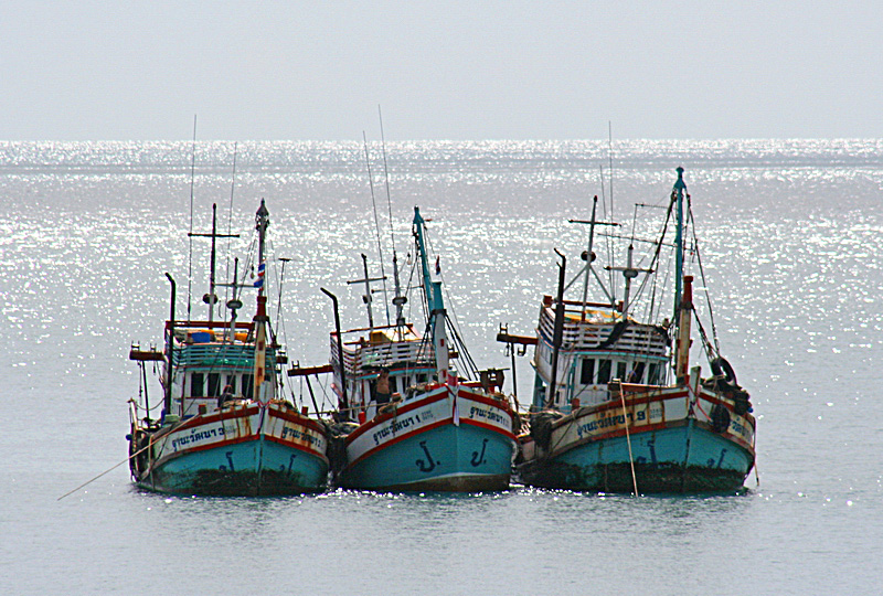 Pescherecci sul mare di Koh Phangan